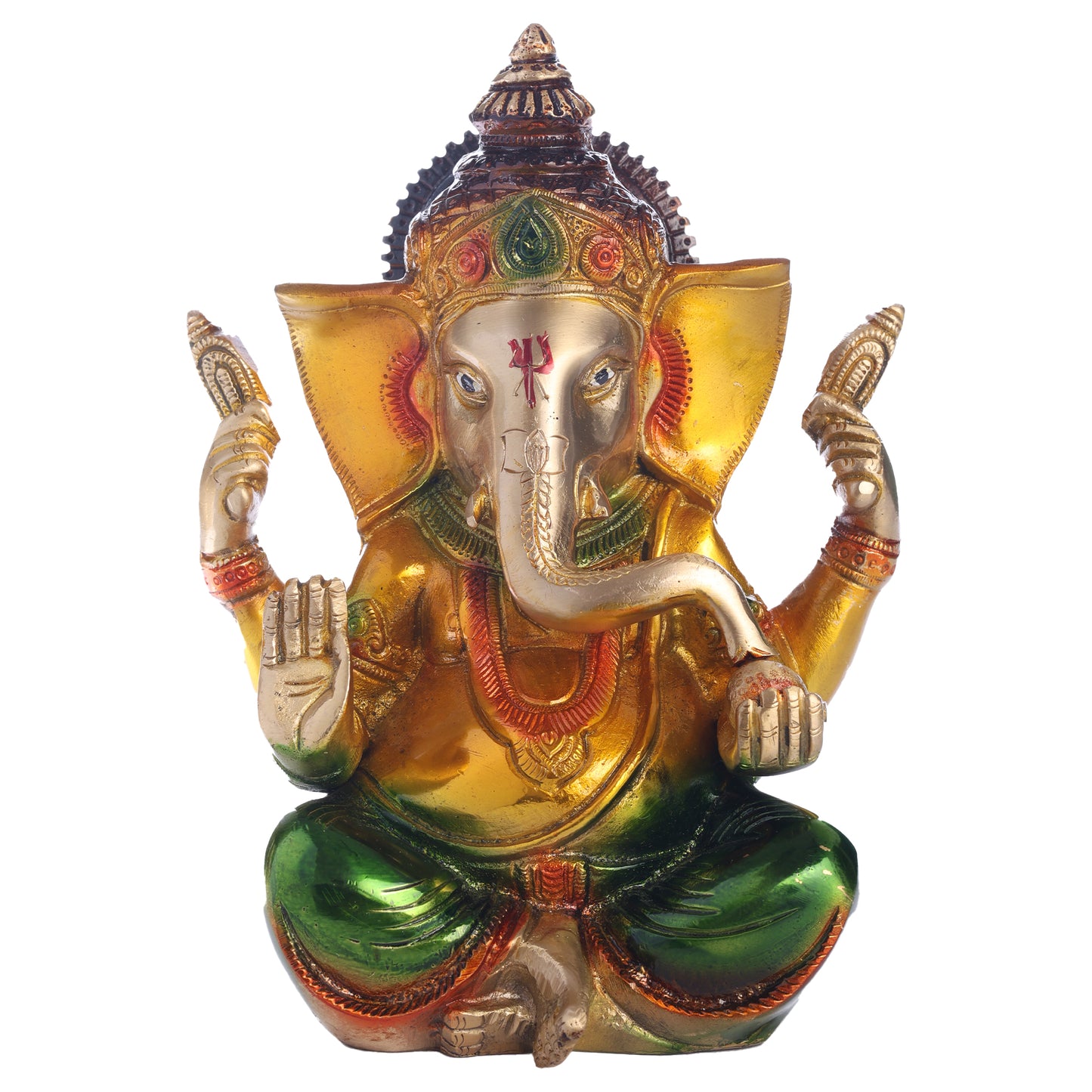 Pure Brass Ganesh Idol (7 inch)